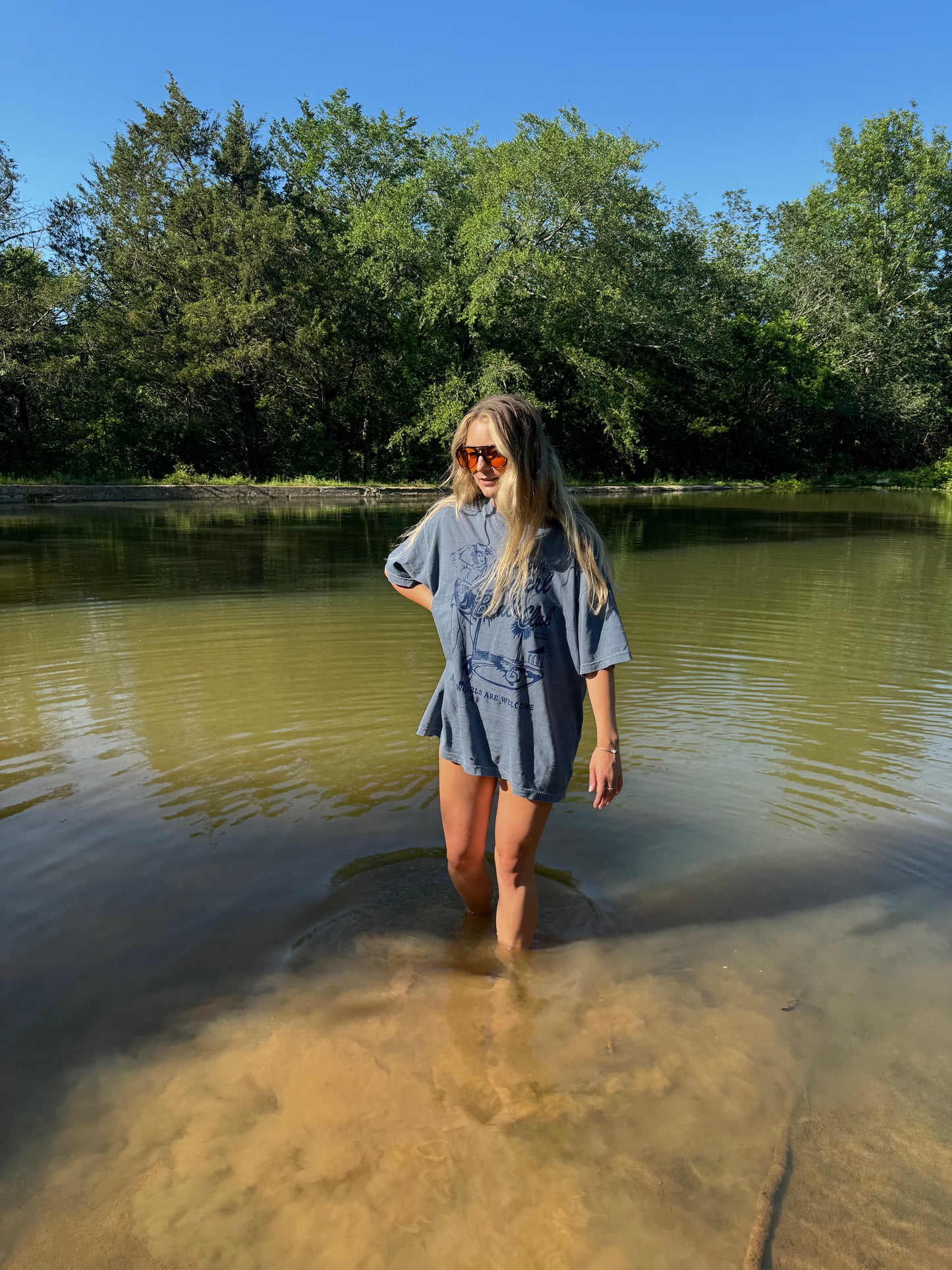 Oversized Cowgirl Beach Club Tee